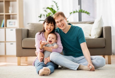 adoption family smiling together